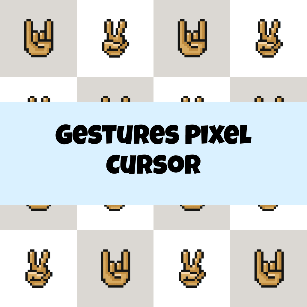 Preview Gestures Pixel cursor custom cursor pack